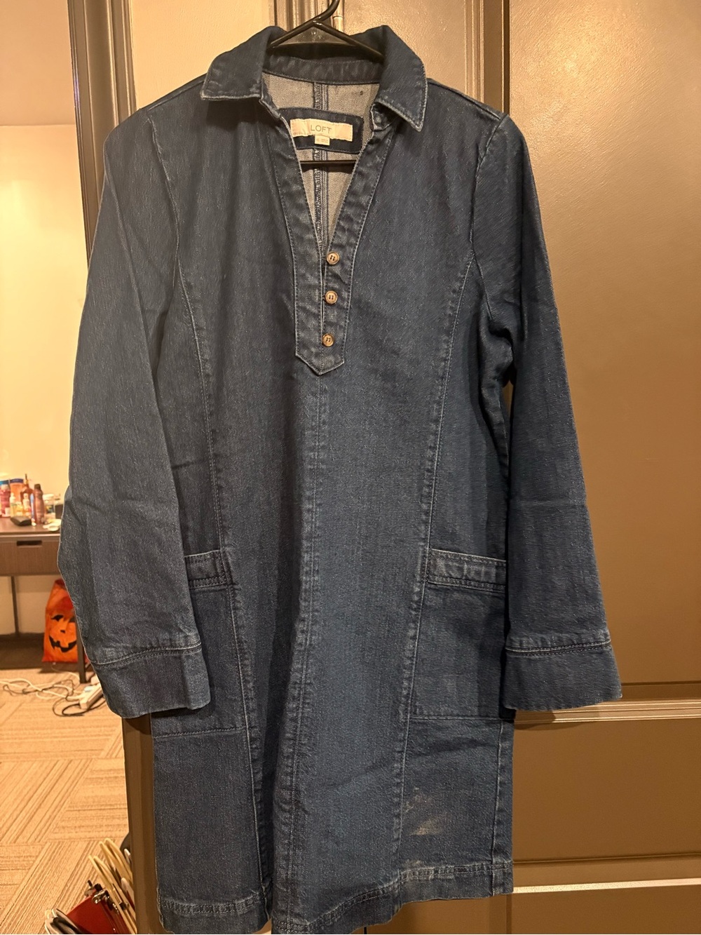 LOFT Dark Indigo Denim Dress